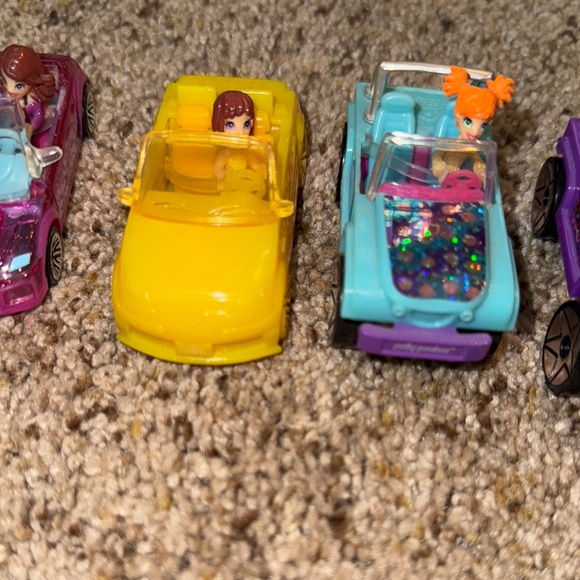 2007 set of 5 Polly Pocket mini cars with drivers - Picture 4 of 6